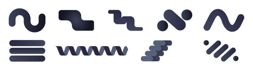 Obraz premium Collection of dividers shape templates