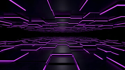 Abstract digital circuit board background features a futuristic Purple technology pattern for data and network communication