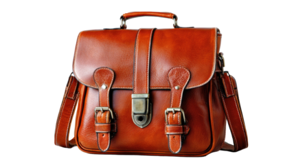 Vintage red leather business case with handle and lock