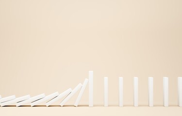 3D素材_ドミノ_ベージュ