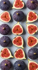Fresh Figs - A Vibrant Display of Purple and Red.