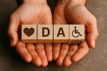 A visual representation of the concept of disability, showcasing support and inclusivity.