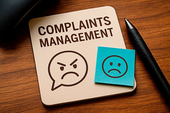 Complaints management concept in the customer service process.