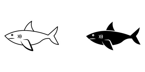 shark illustration icon graphic icon vector