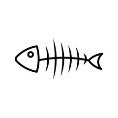 fish bone icon graphic icon vector