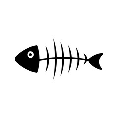 fish bone icon graphic icon vector