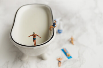 Bathing in a tub of milk, Milk-based cosmetics