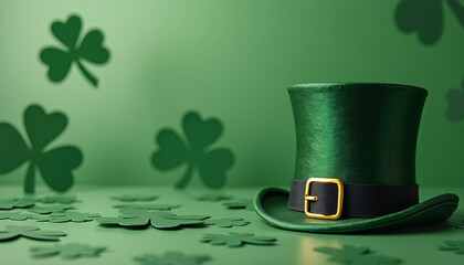 Green Top Hat and Shamrocks