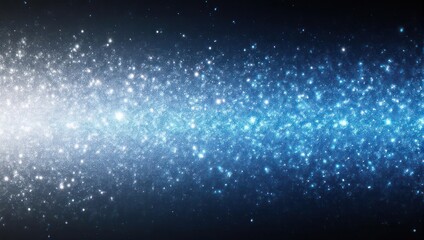 Obraz premium Abstract blue and white glitter background with sparkling lights.