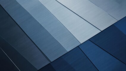 Abstract blue gradient background with geometric shapes and diagonal lines.