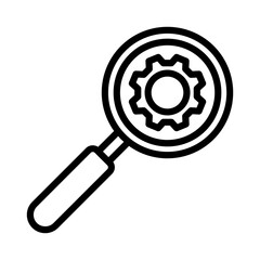 search settings icon vector analysis sign, eps10.