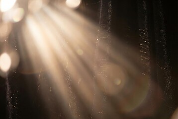 Neutral abstract Christmas light beams with soft glow