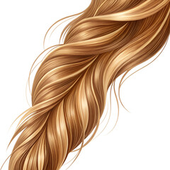 healthy strong hair structure close up realistic