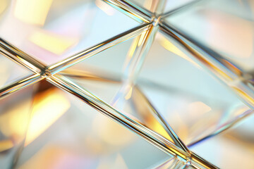 Vivid abstract design featuring geometric patterns and reflections, creating mesmerizing visual experience