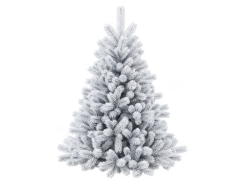 Minimalist white christmas tree awaiting festive decorations for holidays transparent background - Powered by Adobe