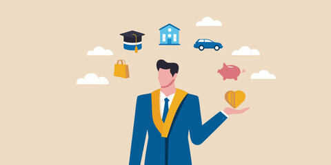 Balancing life priorities education home finances and personal well being