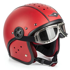 red motorcycle helmet with glasses biker headwear