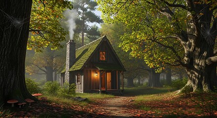 Cozy Cabin Retreat - A Serene Forest Escape.