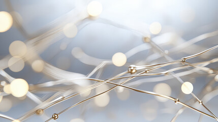 Glowing business visualization with abstract lines and bokeh effect creates dynamic atmosphere of innovation and creativity