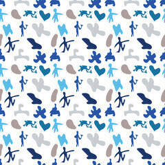 seamless background with abstract forms.