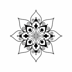 black and white flower