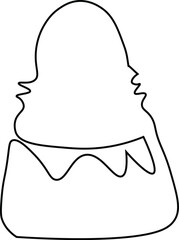 Ladies bag continous line art. Bag in one line illustration with editable stroke.
