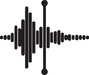 Black and white vector illustration of a microphone cable silhouette isolated on white, a close-up metal tool set equipment