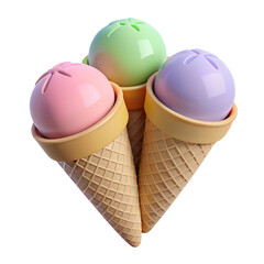 ice cream cone with chocolate