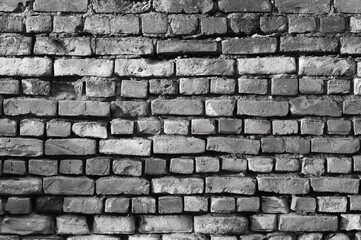 Obraz premium old gray brick wall close-up