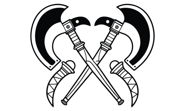 kujang vector design bundle