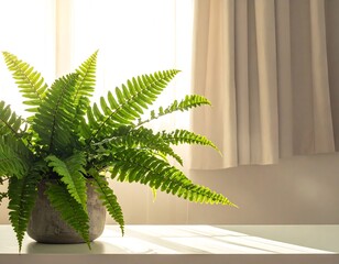 Sunlight on a fern plant