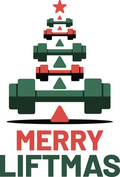 Christmas tree made of weights