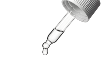 White earbud tip detail close up isolated on transparent background