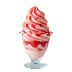 vanilla ice cream with strawberry