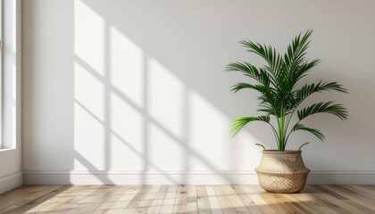 Neutral-Toned Interior Corner with Natural Light Flowing in from the Left