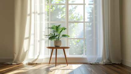 Leafy Plant Silhouette Behind Translucent Backlit Surface with Soft Organic Shapes