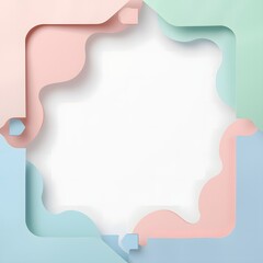 Pastel Paper Curve Frame