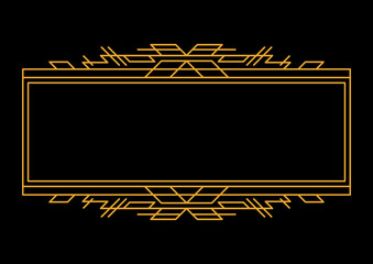 Line geometric frame. Tribal ethnic decorative linear background.