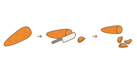 にんじん　乱切り