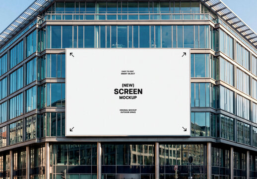 Outdoor Rectangle Screen Mockup