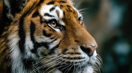 Tiger Face Profile Close-up