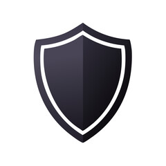 Simple Isolated Shield Illustration with Dark Purple Fill for Security and Protection Concepts