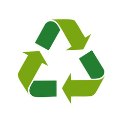 Obraz premium Green Recycle Symbol Icon: Circular Arrows for Environmental Protection