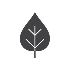 Single Simple Leaf Shape Symbol Icon Design