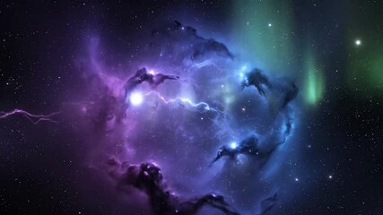 Galactic Nebula Expansions with Conceptual modern futuristic copy space effect abstract background style featuring futurism, abstract - Powered by Adobe