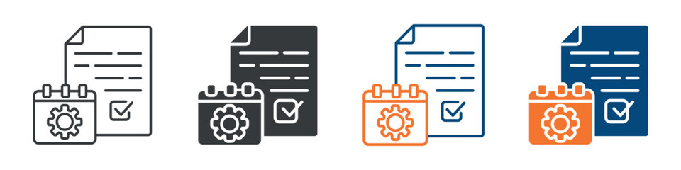 Time Management Icon Set Multiple Style Collection 