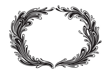 vintage frame with floral elements vector art file
