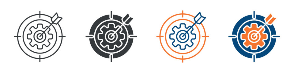 Goal Icon Set Multiple Style Collection 