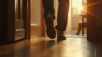 Person Walking Into Bright Room