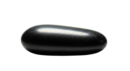 Polished Black Oval Stone PNG